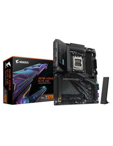 PLACA GIGABYTE X870 AORUS ELITE X,AMD,AM5,X870,4DDR5,256GB,1HDMI+2USB4,2SATA6+2M.2,5GBLAN+WIFI7+BT5.4,10USB3.2,ATX