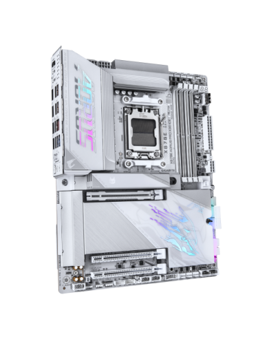 PLACA GIGABYTE X870E AORUS PRO X ICE,AMD,AM5,X870E,4DDR5,256GB,1HDMI+2USB4,4SATA6+2M.2,5GBLAN+WIFI7+BT5.4,7USB3.2,ATX