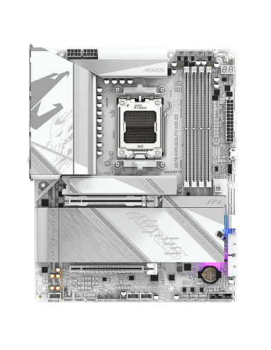 PLACA GIGABYTE X870 AORUS ELITE X ICE,AMD,AM5,X870,4DDR5,256GB,1HDMI+2USB4,2SATA6+2M.2,5GBLAN+WIFI7+BT5.4,10USB3.2,ATX