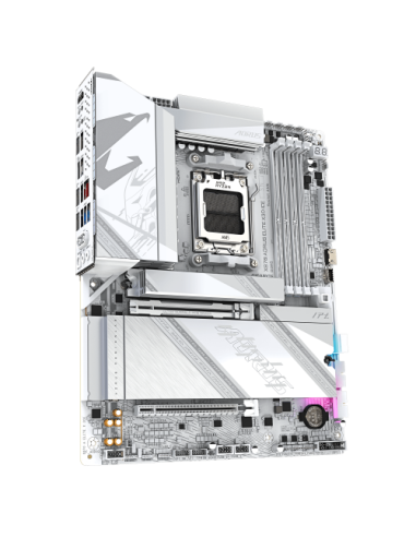 PLACA GIGABYTE X870 AORUS ELITE X ICE,AMD,AM5,X870,4DDR5,256GB,1HDMI+2USB4,2SATA6+2M.2,5GBLAN+WIFI7+BT5.4,10USB3.2,ATX