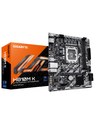 PLACA GIGABYTE H810M K,INTEL,1851,H810,2DDR5,128GB,HDMI+DP,4SATA6+1M.2,GBLAN,3USB3.2,MATX