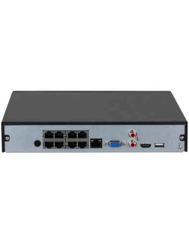 (DHI-NVR2108HS-8P-4KS3) DAHUA GRABADOR IP SERIE 2, 8 CANALES, 8 POE, 1HDD I/O 2/1