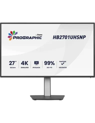 MONITOR IIYAMA, IPS PANEL TECHNOLODY LED, 27 PULGADAS, 68.5 CM, 3840X2160, 60 HZ