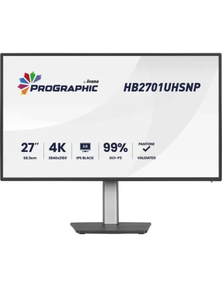 MONITOR IIYAMA, IPS PANEL TECHNOLODY LED, 27 PULGADAS, 68.5 CM, 3840X2160, 60 HZ