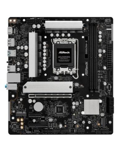 PLACA ASROCK B860M-X GEN5,INTEL,1851,B860,2DDR5,128GB,1HDMI+1DP,4SATA3+2M.2,2.5GBELAN,7USB3.2,MATX