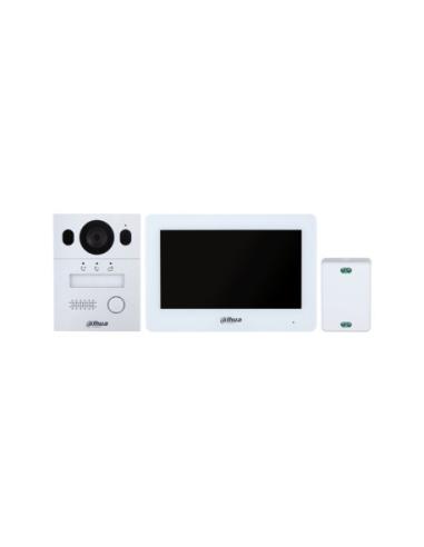 (DHI-KTX01(F)/DHI-VTO2003F/DHI-VTH5123H-W-S2) DAHUA KIT VIDEOPORTERO PARA INSTALACION EMPOTRADA, 2 HILOS, IP65, IK07