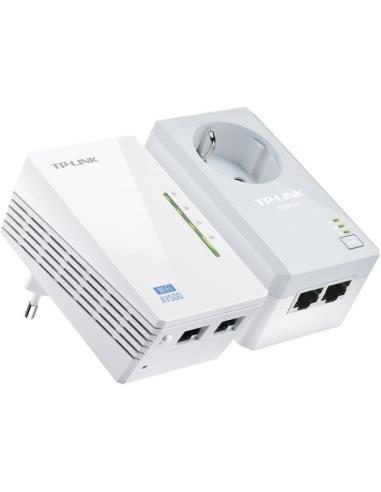ADAPTADOR PLC (PACK 2) TP-LINK AV 500 MBps WIRELESS N TL-WPA4226KIT / INCLUYE UN PUERTO ETHERNET / (CONEXION DE RED POR CIRCUITO