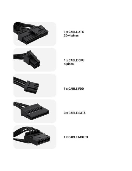 FUENTE DE ALIMENTACION SFX 500W COOLBOX BASIC 500GR-S COO-FA500SGR
