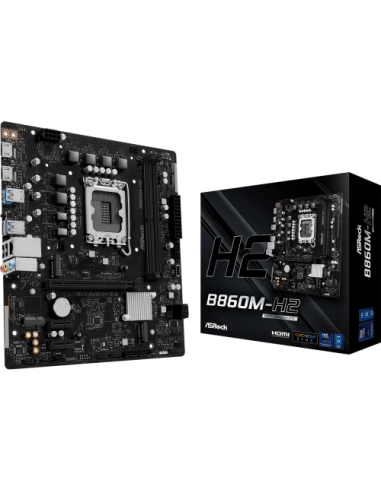 PLACA ASROCK B860M-H2,INTEL,1851,B860,2DDR5,128GB,2HDMI,4SATA3+2M.2,1GBELAN,7USB3.2,MATX