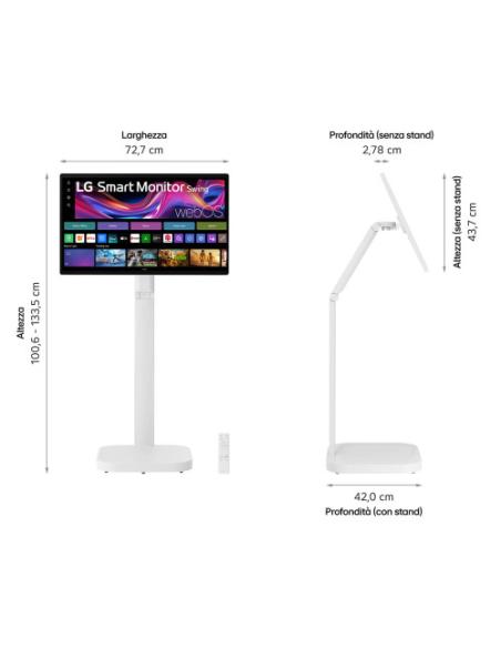 LG 32U889SA pantalla para PC 80 cm (31.5") 3840 x 2160 Pixeles 4K Ultra HD LCD Pantalla táctil Blanco