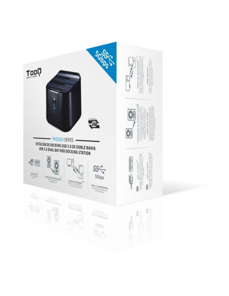 DOCK TOOQ 2XSATA 2.5P3.5P USB 3.0 CLONE OTB NEGRO TOOQ TQDS-802B