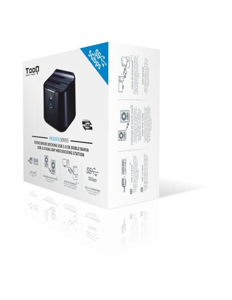 DOCK TOOQ 2XSATA 2.5P3.5P USB 3.0 CLONE OTB NEGRO TOOQ TQDS-802B
