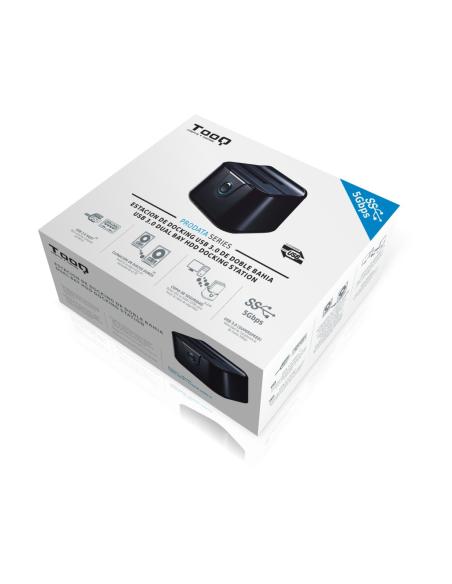 DOCK TOOQ 2XSATA 2.5P3.5P USB 3.0 CLONE OTB NEGRO TOOQ TQDS-802B