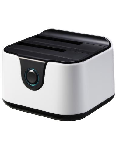 DOCK TOOQ 2XSATA 2.5P3.5P USB 3.0 CLONE OTB BLANCO-NEGRO TOOQ TQDS-802BW