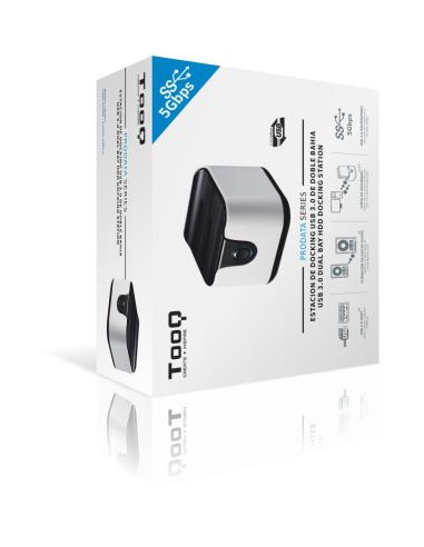 DOCK TOOQ 2XSATA 2.5P3.5P USB 3.0 CLONE OTB BLANCO-NEGRO TOOQ TQDS-802BW