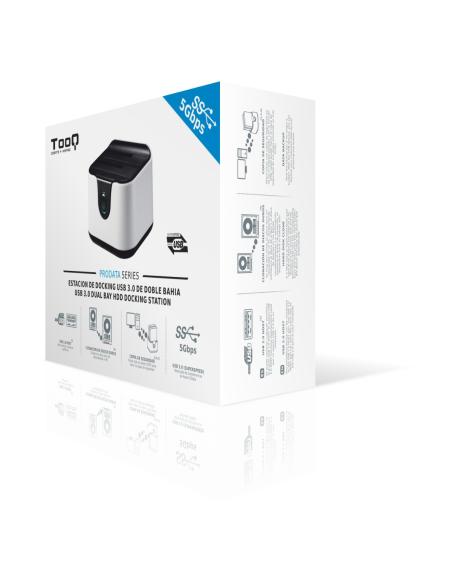 DOCK TOOQ 2XSATA 2.5P3.5P USB 3.0 CLONE OTB BLANCO-NEGRO TOOQ TQDS-802BW