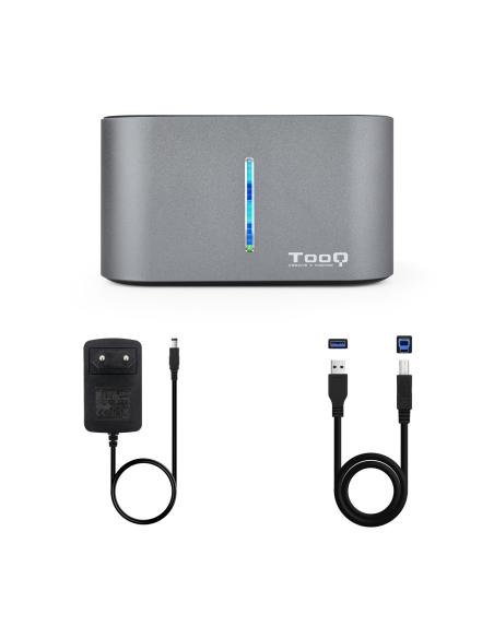 DOCK TOOQ 2XSATA 2.5P3.5P USB 3.03.1 GEN1 GRIS TOOQ TQDS-805G