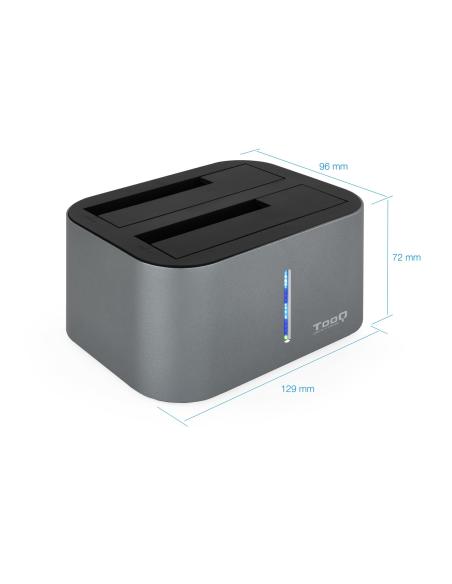 DOCK TOOQ 2XSATA 2.5P3.5P USB 3.03.1 GEN1 GRIS TOOQ TQDS-805G