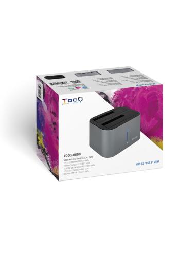 DOCK TOOQ 2XSATA 2.5P3.5P USB 3.03.1 GEN1 GRIS TOOQ TQDS-805G