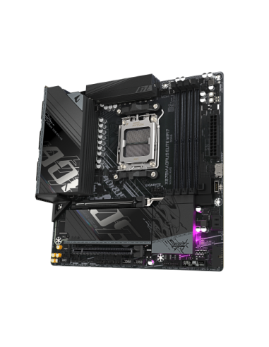 GIGABYTE X870M AORUS ELITE WIFI7 Placa Base – Compatible con procesadores AMD Ryzen 9000, VRM digital de 14+2+2 fases, hasta 820