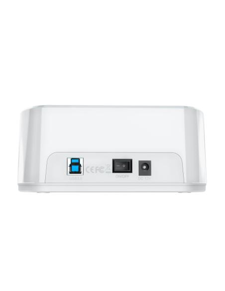 DOCKING DOBLE BAHIA SATA 2.5 3.5 USB 3.0 3.1 GEN1 CLONE BLANCA AISENS ASDS-D02W