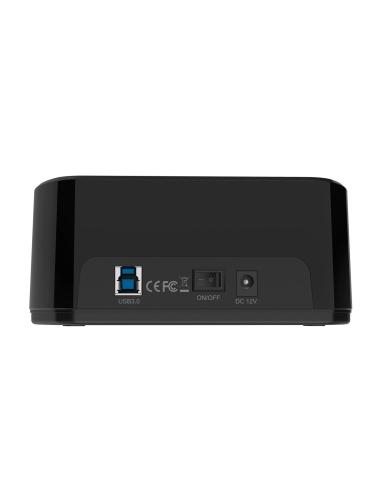 DOCKING DOBLE BAHIA SATA 2.5 3.5 USB 3.0 3.1 GEN1 CLONE NEGRO AISENS ASDS-D03B