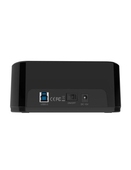 DOCKING DOBLE BAHIA SATA 2.5 3.5 USB 3.0 3.1 GEN1 CLONE NEGRO AISENS ASDS-D03B