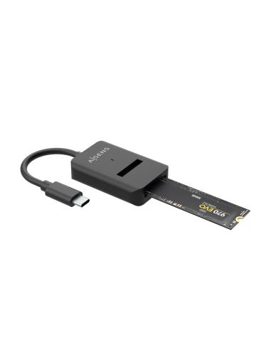 DOCK AISENS USB-C M.2 NGFF SATA NVME A USB3.1 GEN2 NEGRA ASUC-M2D011-BK