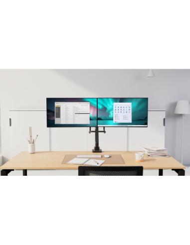 BRAZO PARA DOS MONITORES SMARTFIT ERGO CON BARRA TRANSVERSAL Y ASA HASTA 32 PULGADAS KENSINGTON K58272WW