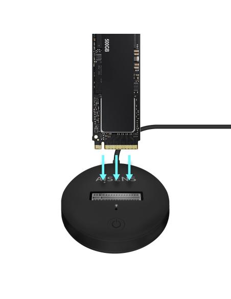 DOCK AISENS USB-C M.2 NGFF SATA NVME A USB3.1 GEN2 NEGRA ASUC-M2D013-BK