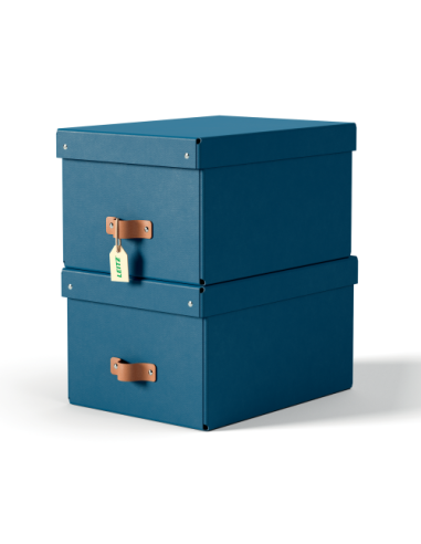 PACK 2 CAJAS DE ALMACENAMIENTO CARTÓN MEDIANA COLOR AZUL LEITZ 61490068