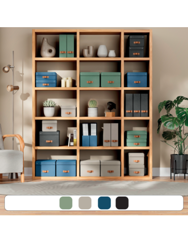 PACK 2 CAJAS DE ALMACENAMIENTO CARTÓN MEDIANA COLOR BEIGE LEITZ 61490012