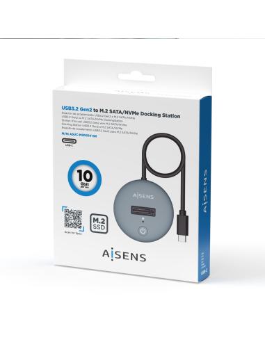 DOCK AISENS USB-C M.2 NGFF SATA NVME A USB3.1 GEN2 GRIS ASUC-M2D014-GR