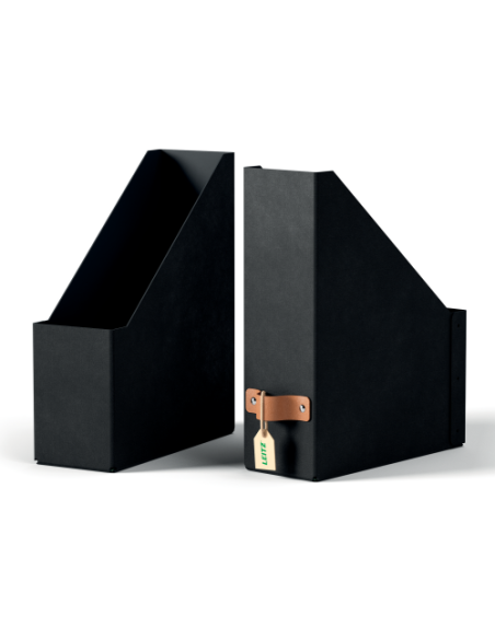 PACK 2 REVISTEROS DE CARTÓN COLOR NEGRO LEITZ 24710095