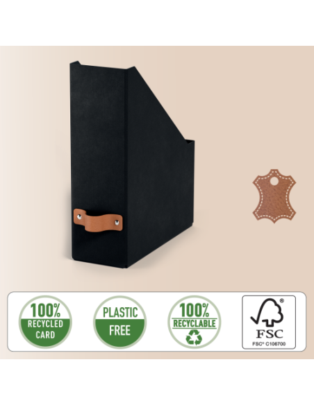 PACK 2 REVISTEROS DE CARTÓN COLOR NEGRO LEITZ 24710095