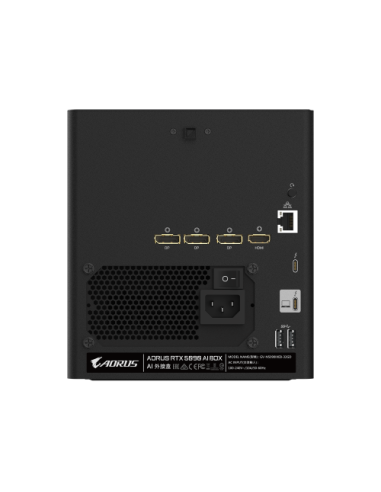GIGABYTE AORUS RTX 5090 AI BOX Tarjeta Gráfica – 32 GB GDDR7, 512 bits, PCI-E 5.0, frecuencia de núcleo 2407 MHz, 3 x DP 2.1, 1 