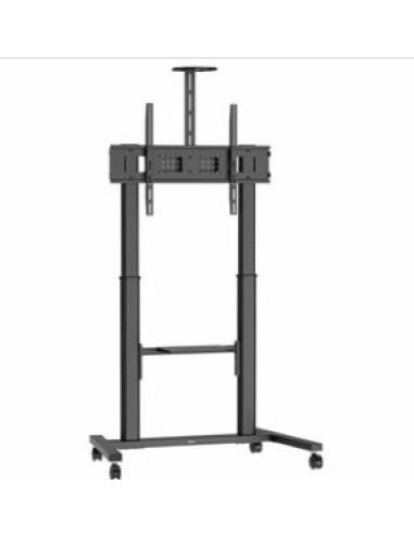 VOGELS 7410410 ESSENTIAL DOUBLE POLE TROLLEY 65-110" 100 KG WITH SHELVE AND CAMERA ACCESSORY VESA UP TO 900x600