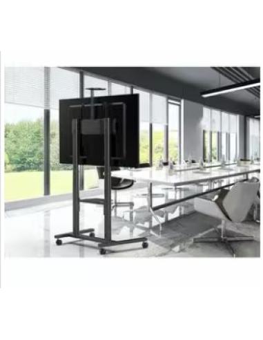 VOGELS 7410410 ESSENTIAL DOUBLE POLE TROLLEY 65-110" 100 KG WITH SHELVE AND CAMERA ACCESSORY VESA UP TO 900x600