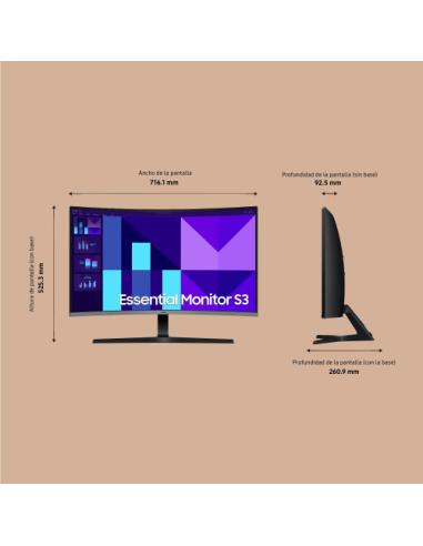 Samsung Monitor Essential 32" S3(S39GD) IPS vision 178º 100Hz