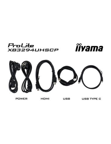 MONITOR IIYAMA, 32 PULGADAS, VA 4K BASE USB-C (95W), CONMUTADOR KVM, PUERTO LAN, COMPATIBILIDAD PIP/PBP