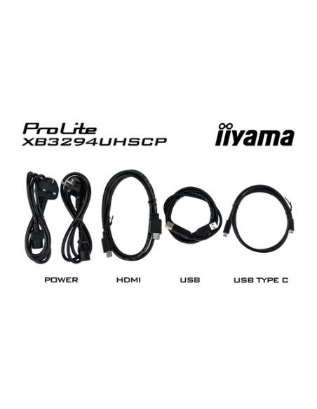 MONITOR IIYAMA, 32 PULGADAS, VA 4K BASE USB-C (95W), CONMUTADOR KVM, PUERTO LAN, COMPATIBILIDAD PIP/PBP