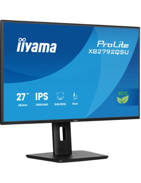 MONITOR IIYAMA 27 PULGADAS RESOLUCIÓN WQHD (2560X1440), PANEL IPS, 5 MS, 70 HZ, BRILLO 350, CONTRASTE 1000:1, HDMI, DISPLAYPORT,