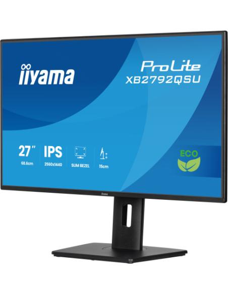 MONITOR IIYAMA 27 PULGADAS RESOLUCIÓN WQHD (2560X1440), PANEL IPS, 5 MS, 70 HZ, BRILLO 350, CONTRASTE 1000:1, HDMI, DISPLAYPORT,