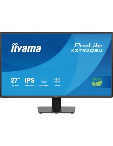 MONITOR IIYAMA 27 PULGADAS, RESOLUCIÓN WQHD (2560X1440), PANEL IPS, 5 MS, 70 HZ, BRILLO 350, CONTRASTE 1000:1, HDMI, DISPLAYPORT