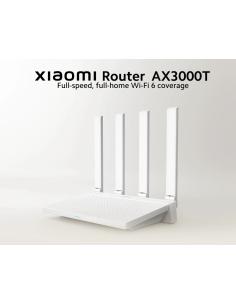 ROUTER NEUTRO XIAOMI MI AX3000T WIFI 6 4 ANTENAS / 4 PUERTOS GIGABIT / DOBLE BANDA 2.4Ghz - 5Ghz / PROCESADOR DUAL-CORE 1.3GHz /