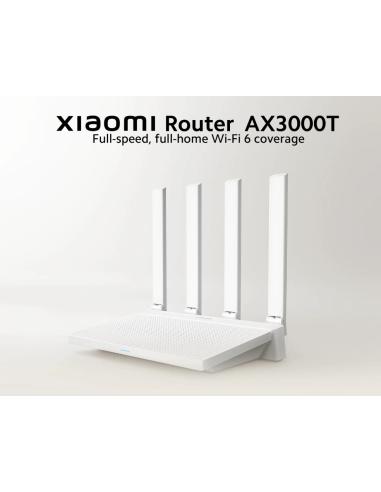 ROUTER NEUTRO XIAOMI MI AX3000T WIFI 6 4 ANTENAS / 4 PUERTOS GIGABIT / DOBLE BANDA 2.4Ghz - 5Ghz / PROCESADOR DUAL-CORE 1.3GHz /
