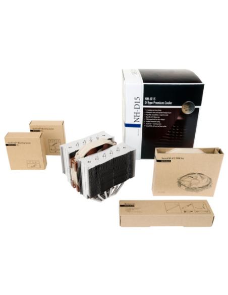 NOCTUA COOLER CPU NH-D15 MULTISOCKET 2XFAN A15, 6 HEATPIPES DUAL TOWER, 140MM FAN PWM, INTEL LGA1851, LGA1700, LGA1200, LGA1151,