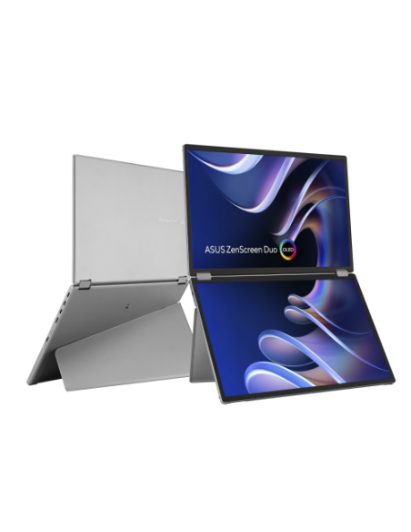 ASUS ZenScreen Duo OLED MQ149CD pantalla para PC 35,6 cm (14") 1920 x 1200 Pixeles WUXGA Plata