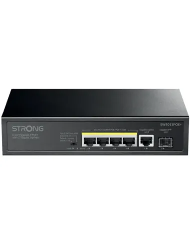 STRONG SWITCH 4 POE CON ENLACES ASCENDENTES 2 GIGABIT