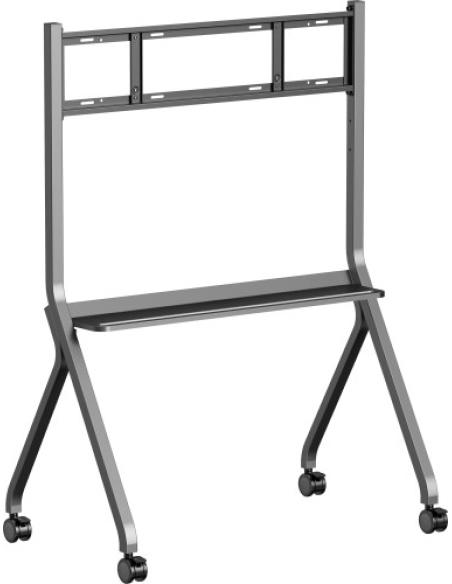 IIYAMA MOBILE CART ON WHEELS, MAX. LOAD 100KG, SUITABLE FOR 55~86", MAX VESA 800X600 COLOR SILVER METALIC (MD-CART02-S1)